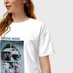 Футболка оверсайз женская Depeche Mode - Dave Gahan Collage, цвет: белый — фото 2