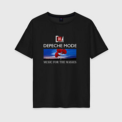 Футболка оверсайз женская Depeche Mode - Music for the Masses logo, цвет: черный