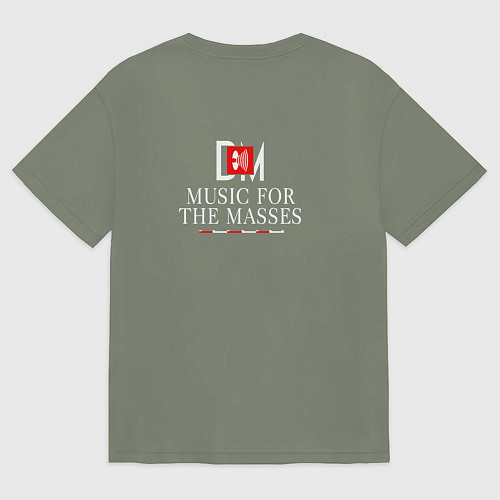 Женская футболка оверсайз Depeche Mode - Music for the Masses logo / Авокадо – фото 2