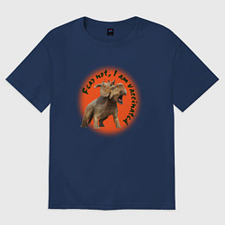 Женская футболка оверсайз Не бойся я вакцинирован