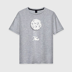 Женская футболка оверсайз Лунный шарик