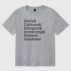 Женская футболка оверсайз Легенды джаза