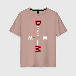 Футболка оверсайз женская Depeche Mode - Memento Mori MM, цвет: пыльно-розовый