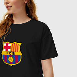 Футболка оверсайз женская Barcelona fc sport, цвет: черный — фото 2