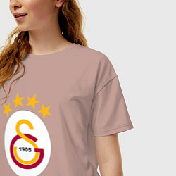 Футболка оверсайз женская Galatasaray fc sport, цвет: пыльно-розовый — фото 2