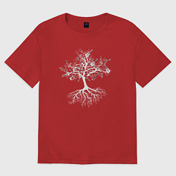 Футболка оверсайз женская Rock tree, цвет: красный
