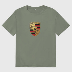 Футболка оверсайз женская Porsche sport auto, цвет: авокадо