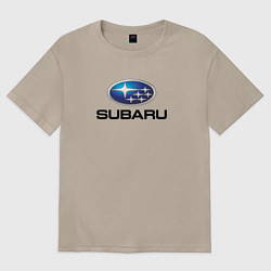 Женская футболка оверсайз Subaru sport auto