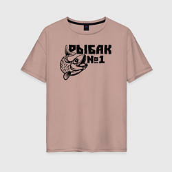 Женская футболка оверсайз Рыбак 1