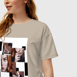 Футболка оверсайз женская Ход королевы винтаж, цвет: миндальный — фото 2