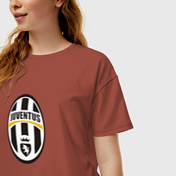 Футболка оверсайз женская Juventus sport fc, цвет: кирпичный — фото 2
