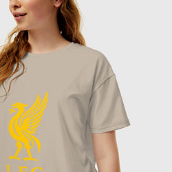 Футболка оверсайз женская Liverpool sport fc, цвет: миндальный — фото 2