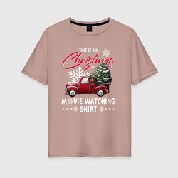 Женская футболка оверсайз Movie watching shirt