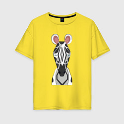 Женская футболка оверсайз Zebra view