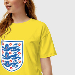 Футболка оверсайз женская Англия фк, цвет: желтый — фото 2