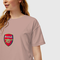 Футболка оверсайз женская Arsenal fc sport club, цвет: пыльно-розовый — фото 2