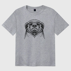 Женская футболка оверсайз Гордый медоед