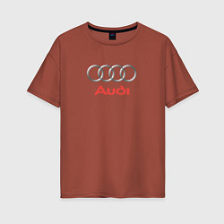 Женская футболка оверсайз Audi brend