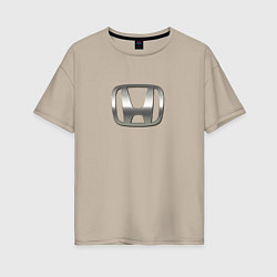 Женская футболка оверсайз Honda sport auto silver