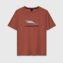 Женская футболка оверсайз Ягуар спорт кар