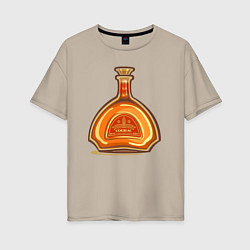 Женская футболка оверсайз Cognac