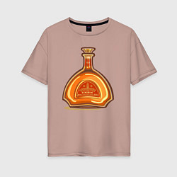 Женская футболка оверсайз Cognac