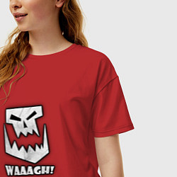 Футболка оверсайз женская Waaagh, цвет: красный — фото 2