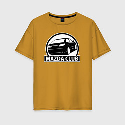 Женская футболка оверсайз Mazda club