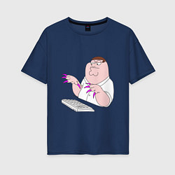 Женская футболка оверсайз Питер Гриффен с длинными ногтями