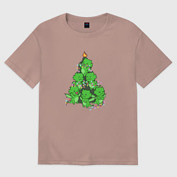 Женская футболка оверсайз Елка из драконов