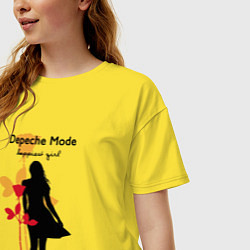 Футболка оверсайз женская Depeche Mode - Happiest Girl Collage, цвет: желтый — фото 2