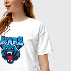 Футболка оверсайз женская Bears team, цвет: белый — фото 2