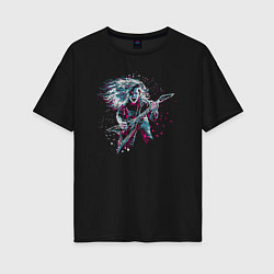 Футболка оверсайз женская Color rock, цвет: черный