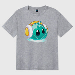 Женская футболка оверсайз Салат Айсберг в наушниках