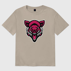 Футболка оверсайз женская Angry boar, цвет: миндальный