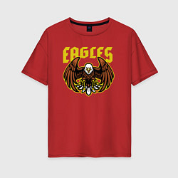 Футболка оверсайз женская Eagles, цвет: красный