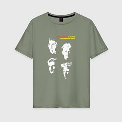Футболка оверсайз женская Depeche Mode - Black celebration tour, цвет: авокадо
