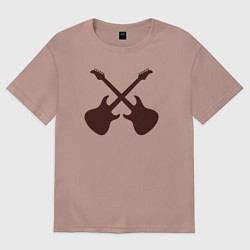 Женская футболка оверсайз Guitars style