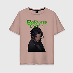 Женская футболка оверсайз Shadowheart - baldurs gate 3 - зеленый