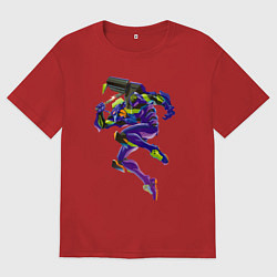 Женская футболка оверсайз Био-робот евангелион 01