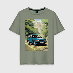 Футболка оверсайз женская Land Rover - Range Rover 1998, цвет: авокадо