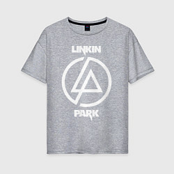 Футболка оверсайз женская Linkin Park logo, цвет: меланж