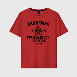 Женская футболка оверсайз АГЗ - Академия Гражданской Защиты МЧС России