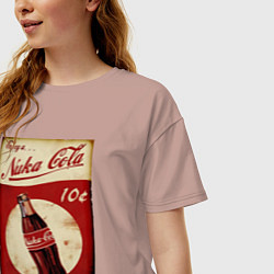 Футболка оверсайз женская Nuka cola price, цвет: пыльно-розовый — фото 2