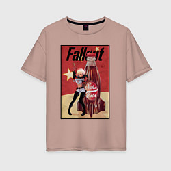 Женская футболка оверсайз Fallout - nuka cola