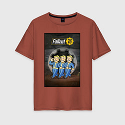 Женская футболка оверсайз Fallaut - vault boys
