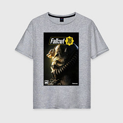 Женская футболка оверсайз Fallout 76 - game poster
