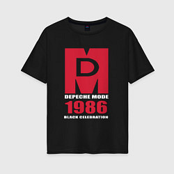 Футболка оверсайз женская Depeche Mode - Black Celebration album merch, цвет: черный