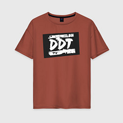 Женская футболка оверсайз ДДТ - логотип