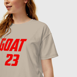 Футболка оверсайз женская Goat 23, цвет: миндальный — фото 2